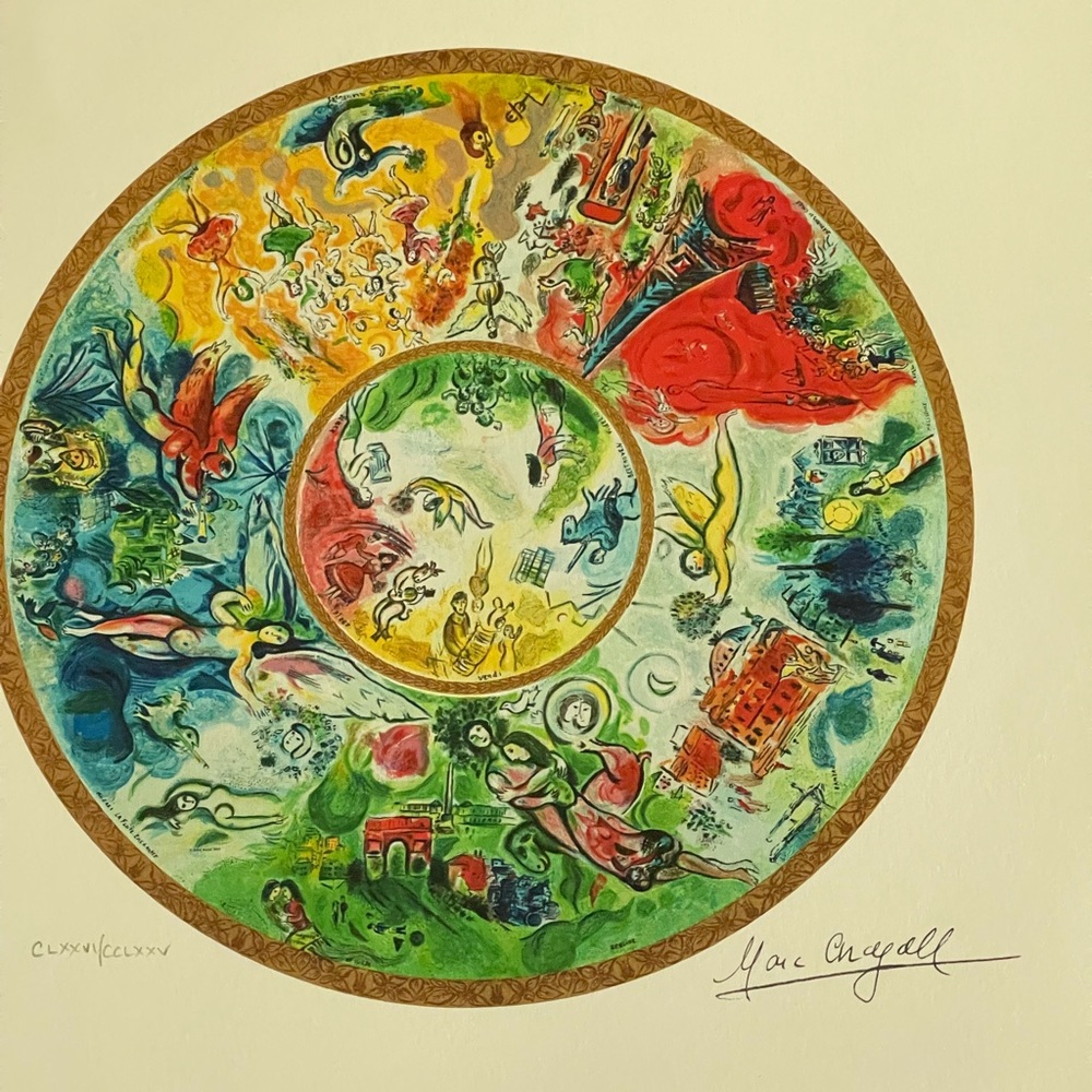 Marc Chagall, Paris Opera Ceiling, Offset Lithograph on Wove Paper, signed